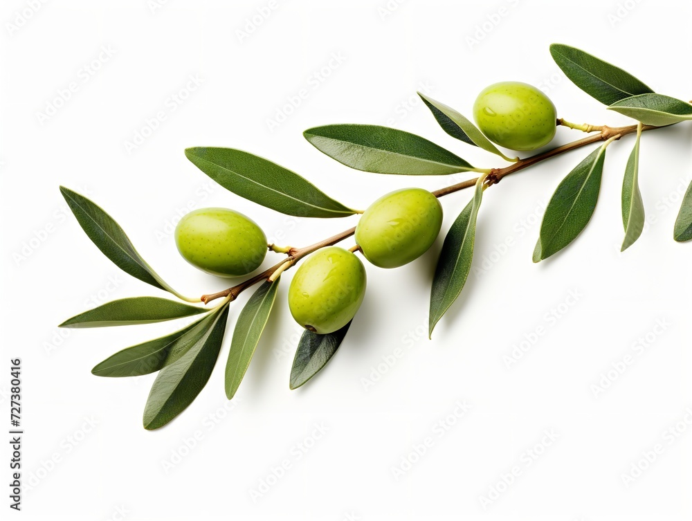 Olive Branch Symbol of Peace and Harmony Isolated on White Background AI Generated Olive Branch Symbol of Peace and Harmony Isolated on White Background AI Generated