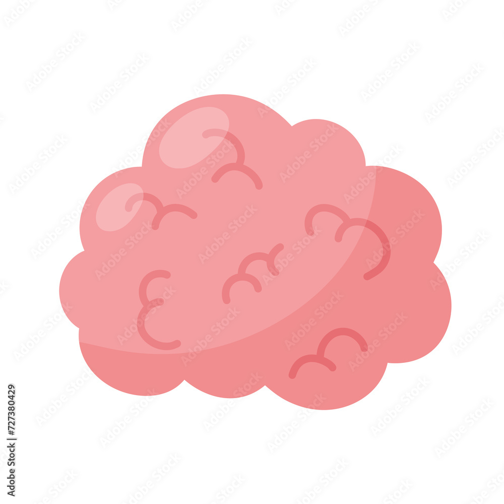 Cartoon brain or mind human body organ icon. Cartoon brain or mind human body organ icon.