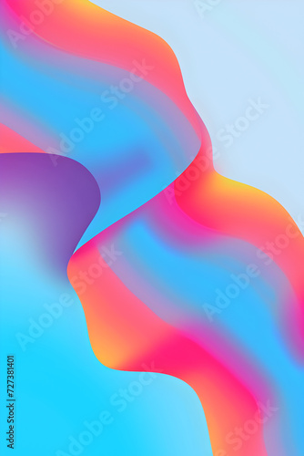 Chromatic Aberration Overlaid on Blue and Red Gradient in Abstract Background