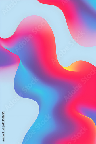 Red and Blue Gradient with Chromatic Aberration in Abstract Background