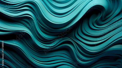 Serene Blue Waves Abstract Elegance created with Generative AI technology