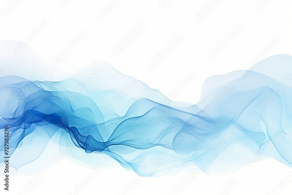 Fototapeta premium Abstract Wave in blue collors, Watercolor Art