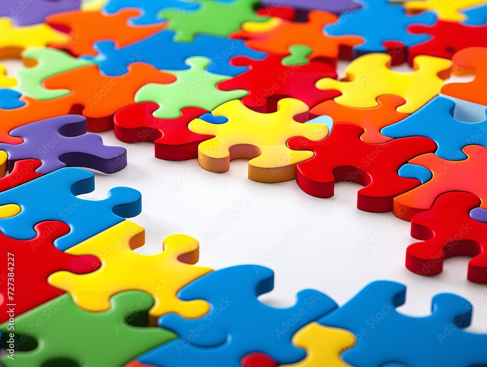 Puzzle Pieces Coming Together Collaboration and Connection Isolated on White Background AI Generated Puzzle Pieces Coming Together Collaboration and Connection Isolated on White Background AI Generated