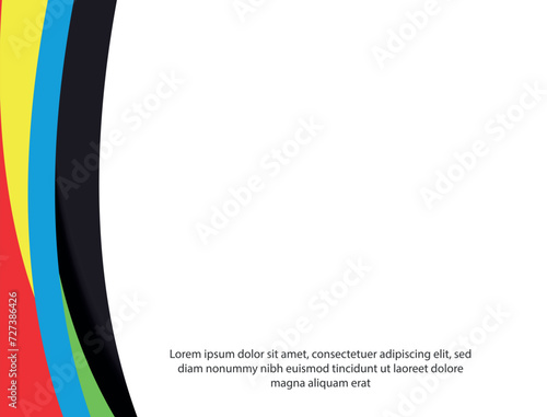 Multi-colored frame, template for writing text. Vector graphics.