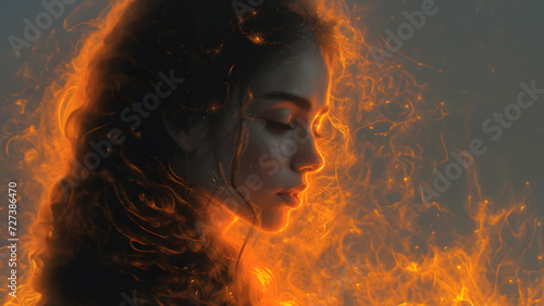 girl in fire