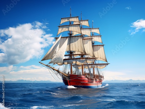Ship in a Bottle Navigating Dreams Isolated on White Background AI Generated