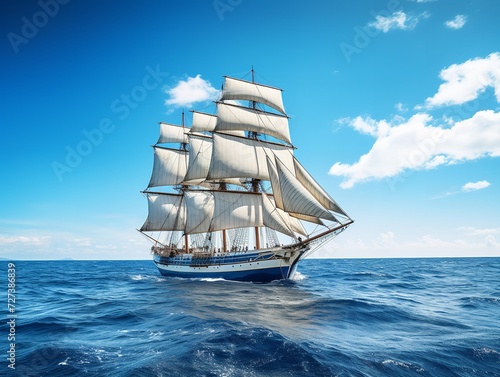 Ship in a Bottle Navigating Dreams Isolated on White Background AI Generated