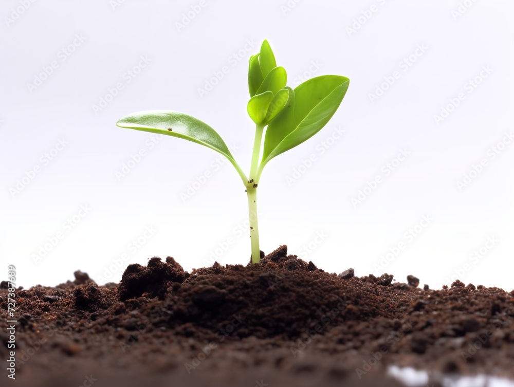 Sprouting Seedling Growth Potential Isolated on White Background AI Generated Sprouting Seedling Growth Potential Isolated on White Background AI Generated