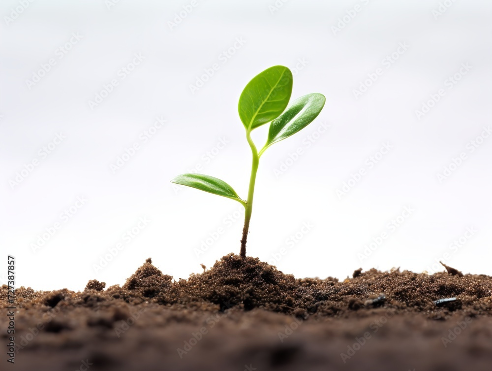 Sprouting Seedling Growth Potential Isolated on White Background AI Generated Sprouting Seedling Growth Potential Isolated on White Background AI Generated