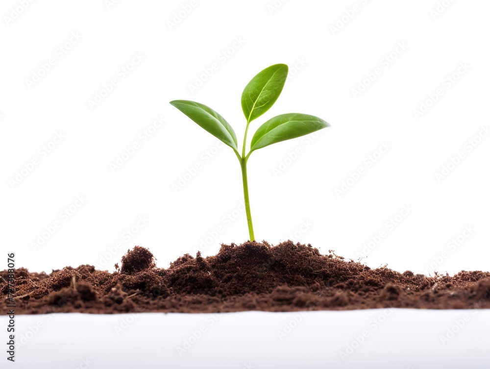 custom made wallpaper toronto digitalSprouting Seedling Growth Potential Isolated on White Background AI Generated