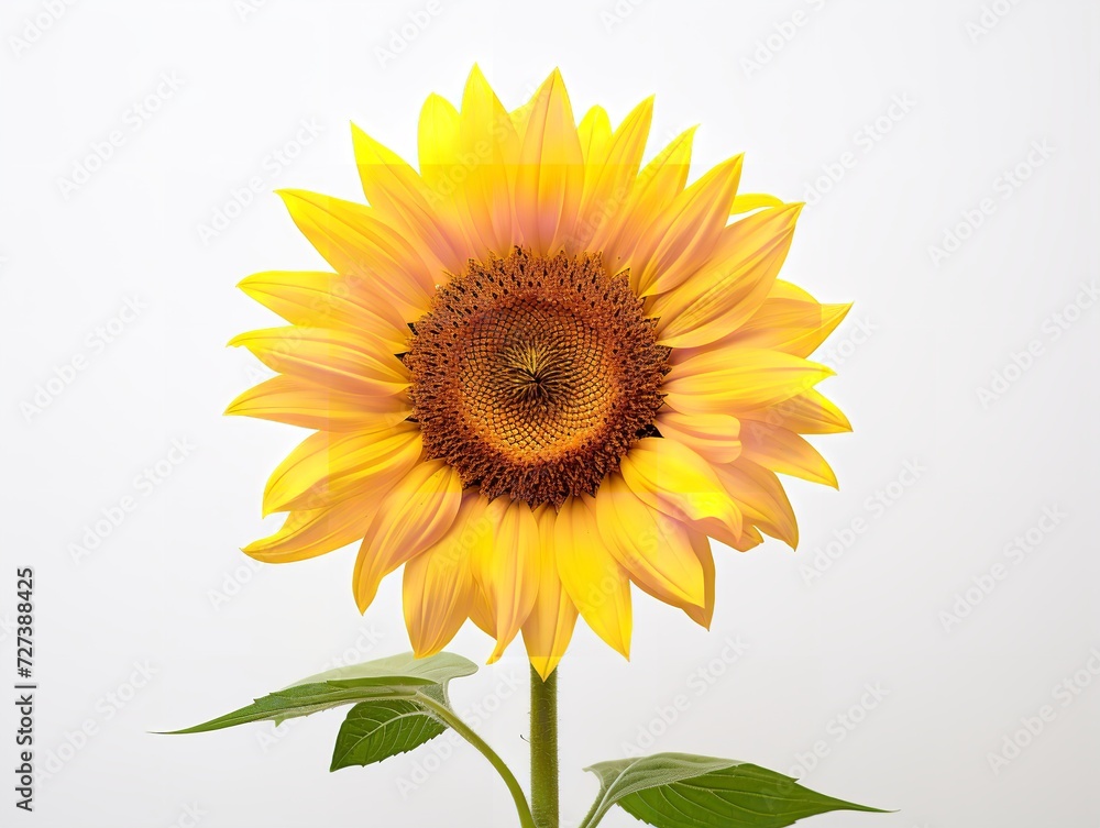 Sunflower Turning Towards Sun Positivity and Growth Isolated on White Background AI Generated Sunflower Turning Towards Sun Positivity and Growth Isolated on White Background AI Generated