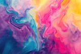 An abstract painting featuring an array of different colors and shapes, creating a visually stimulating composition, A tie-dye inspired abstract background with vibrant hues, AI Generated