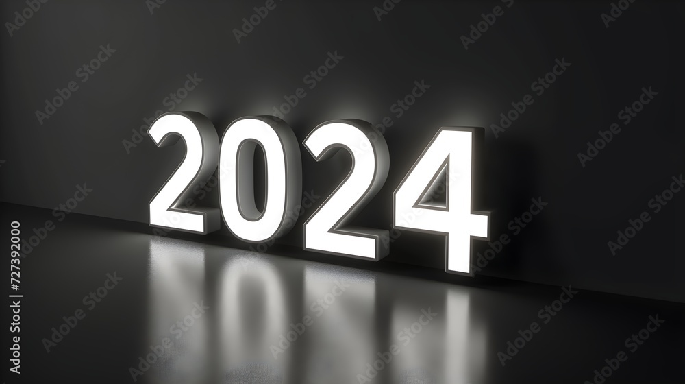 2024 Modern Minimalist Bold Display Text For Brand New Year (Generative AI) 2024 Modern Minimalist Bold Display Text For Brand New Year (Generative AI)