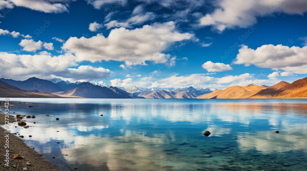 Peaceful scenery landscape Lake in Ladakh