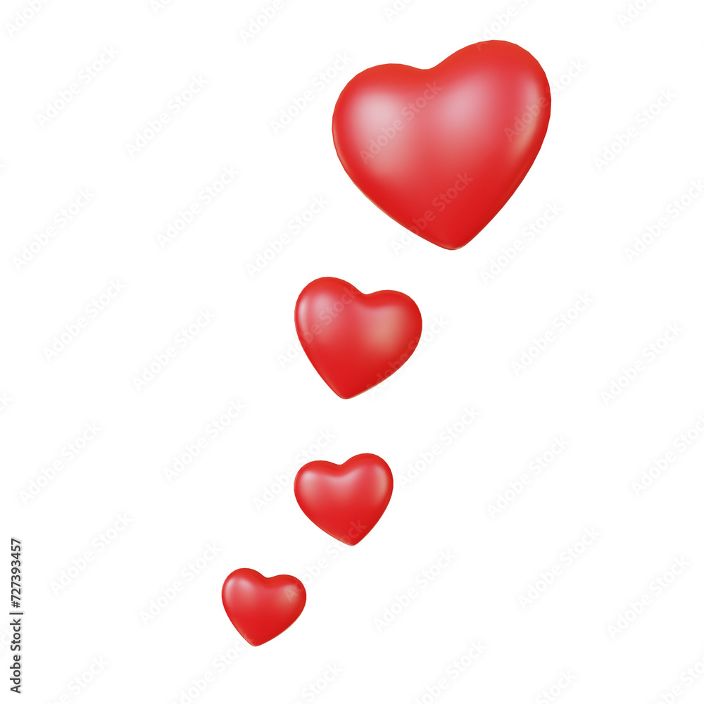 heart cute 3d icon for the lover