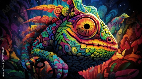 Psychedelic chameleon