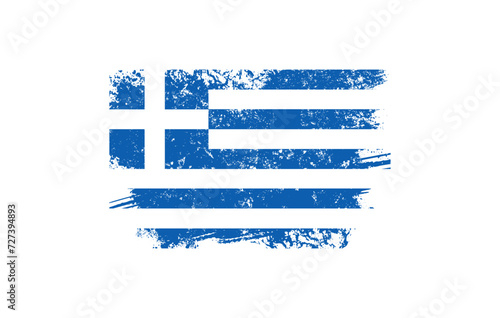 greek flag, Greece , grunge flag