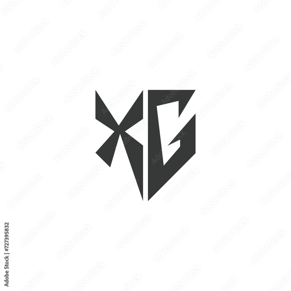 Alphabet Initials logo GX, XG, X and G Alphabet Initials logo GX, XG, X and G
