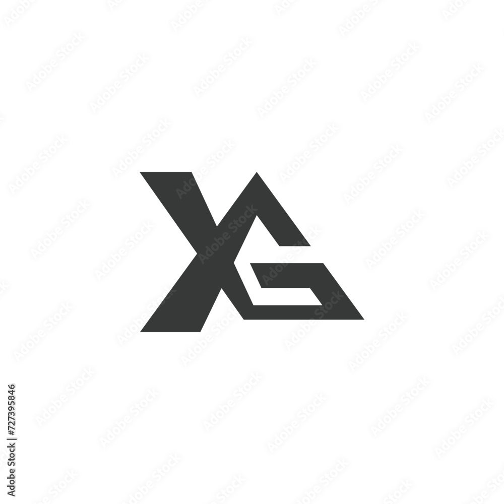 Alphabet Initials logo GX, XG, X and G Alphabet Initials logo GX, XG, X and G