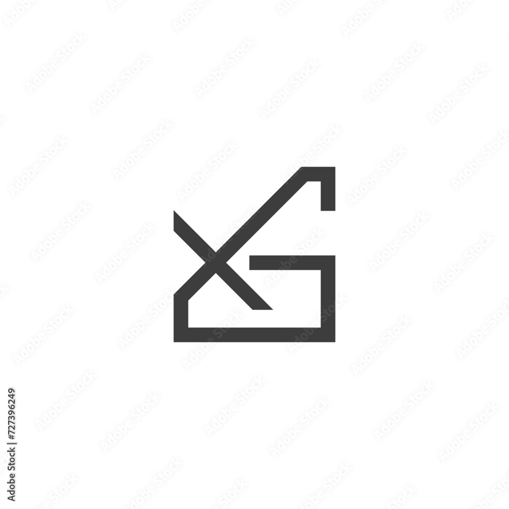 Alphabet letters Initials Monogram logo GX, XG, G and X Alphabet letters Initials Monogram logo GX, XG, G and X