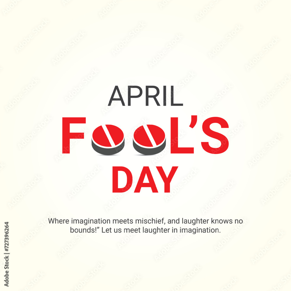 April Fools' Day. April Fools' Day creative ads Design concept, 3d illustration April Fools' Day. April Fools' Day creative ads Design concept, 3d illustration
