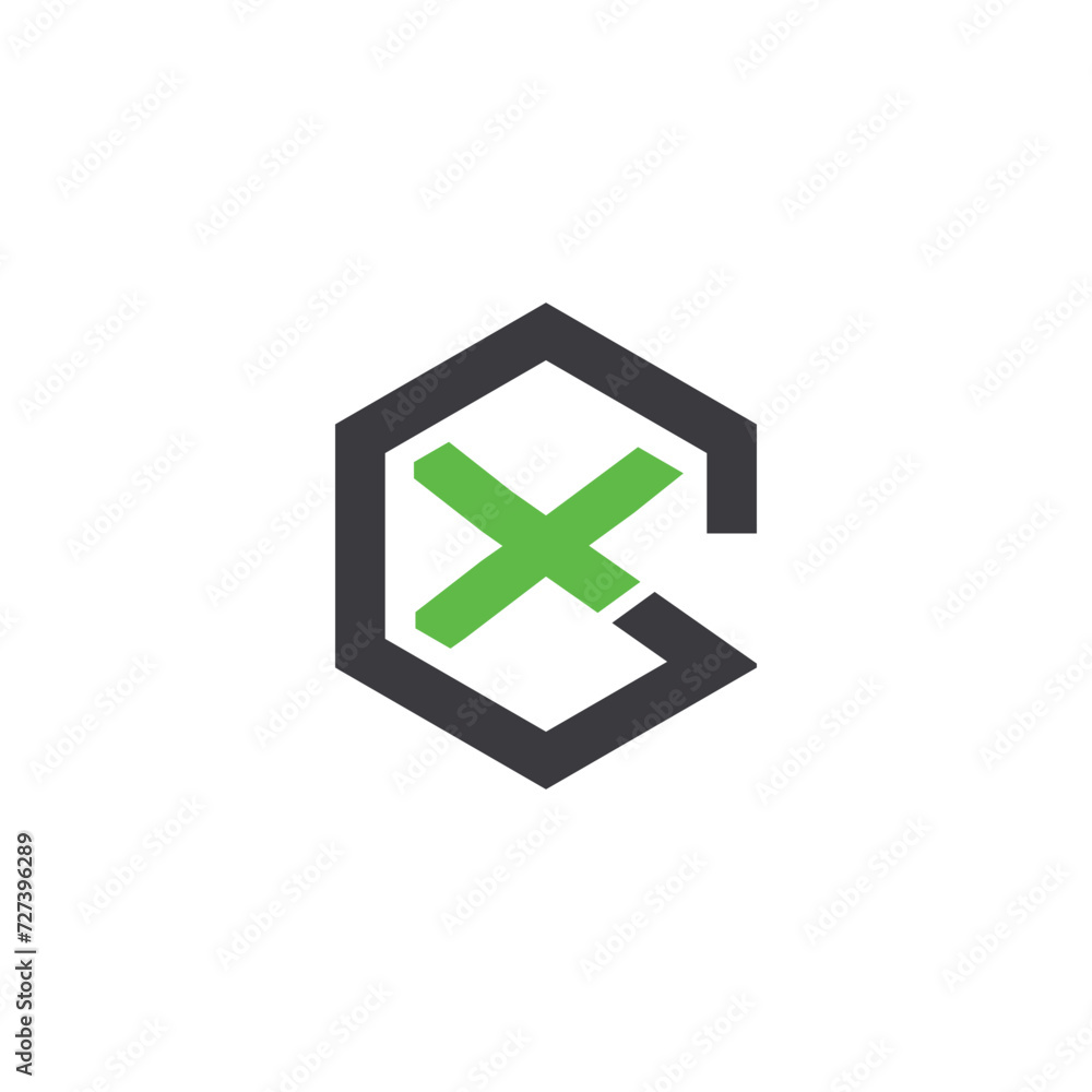Alphabet letters Initials Monogram logo GX, XG, G and X Alphabet letters Initials Monogram logo GX, XG, G and X