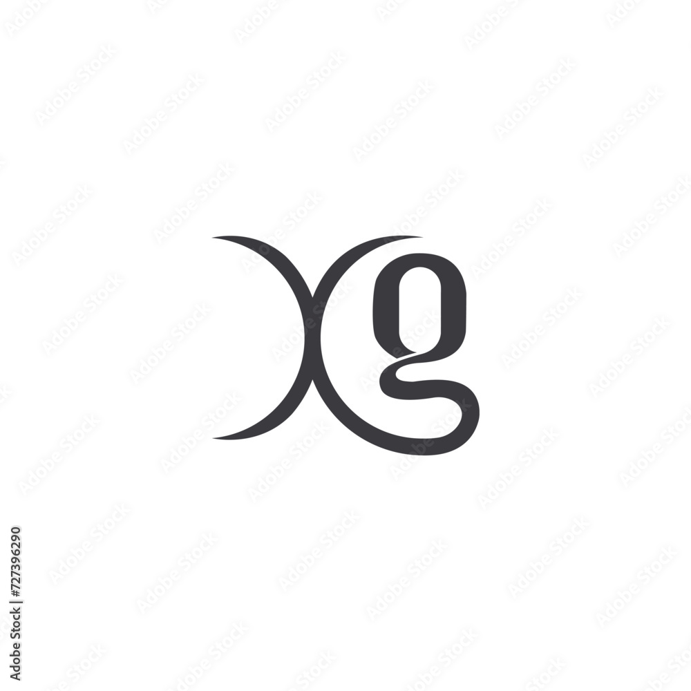 Alphabet letters Initials Monogram logo GX, XG, G and X Alphabet letters Initials Monogram logo GX, XG, G and X