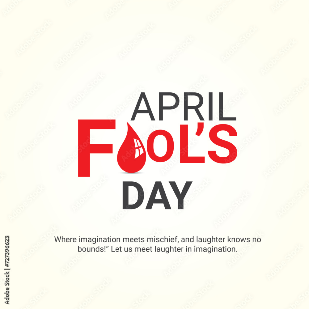 April Fools' Day. April Fools' Day creative ads Design concept, 3d illustration