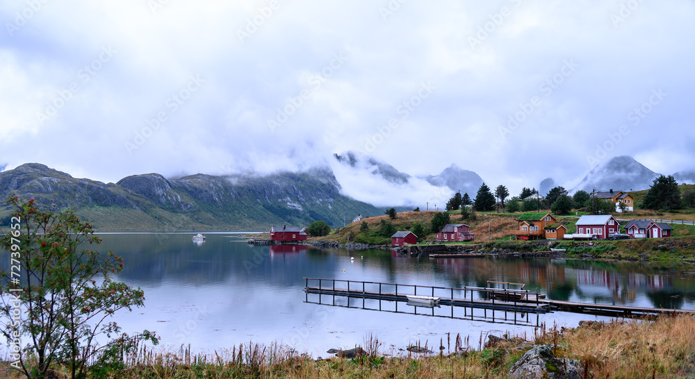 A foggy day in Lofoten islands