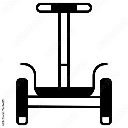 segway glyph and line vector illustration