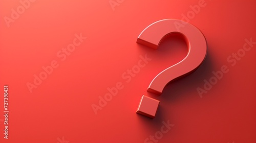 red question mark on red gradient background photo