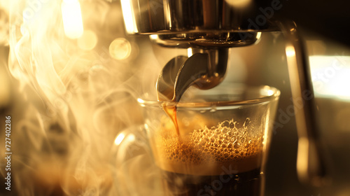 the craftsmanship of a perfectly brewed espresso photo