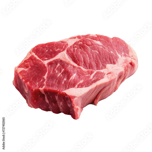 Steak beef meat isolated on transparent background.