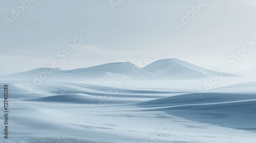 Surreal and minimalist artistic renditions capturing the essence of winter steppes landscapes. © Matthew