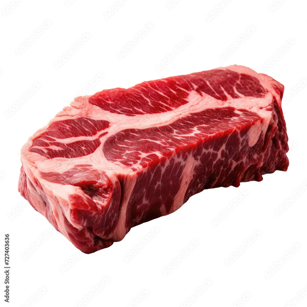 Wagyu beef meat isolated on transparent background.