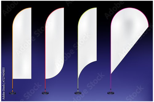 Feather Flag Mockup Design and Flag Stand Mockup or Stand Mockup Design