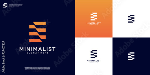 E Letter Minimal Monogram Logo Design