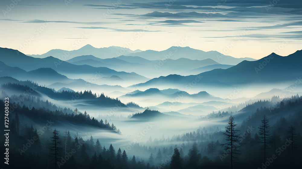 Stunning mountains, panoramic peaks PPT background Stunning mountains, panoramic peaks PPT background