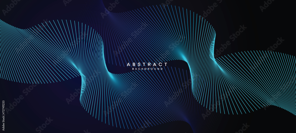 Abstract Dark Blue Waving circles lines Technology Background. Modern Navy Blue gradient with glowing lines shiny geometric shape and diagonal, for brochure, cover, poster, banner, website, header Abstract Dark Blue Waving circles lines Technology Background. Modern Navy Blue gradient with glowing lines shiny geometric shape and diagonal, for brochure, cover, poster, banner, website, header