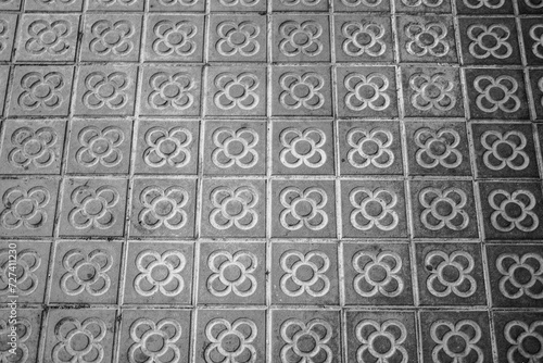 Photography Patterned cement tile background texture for graphic design