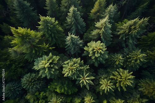Top view of forest wallpaper