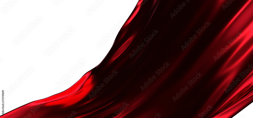 Smooth and shiny red cloth 3D Smooth and shiny red cloth 3D