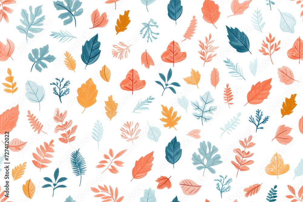 Fototapeta premium Autumn Pastel Seamless Pattern Design