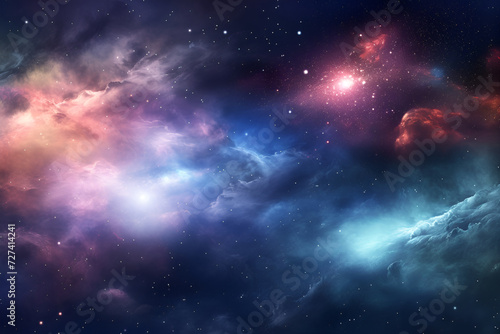 Space Wonders: Deep space backgrounds with spinning galaxies and sparkling stars