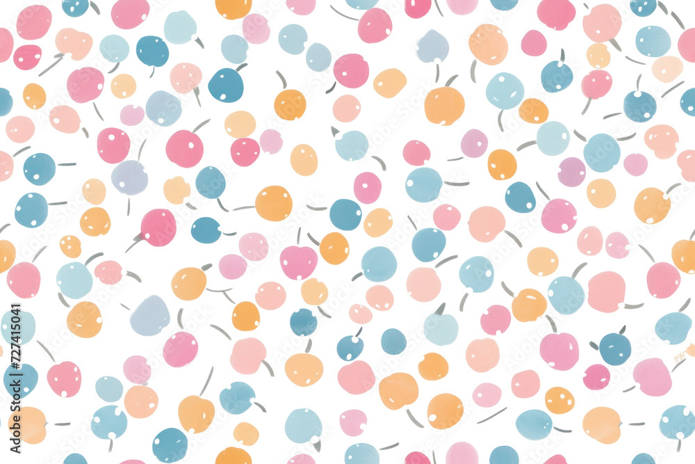 Pastel Berries Seamless Pattern for Design Pastel Berries Seamless Pattern for Design