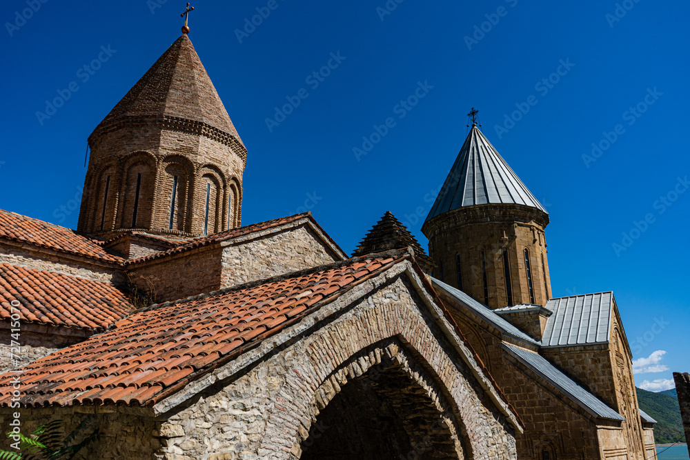 Medieval castle Ananuri in the Caucasus mountains of Georgia