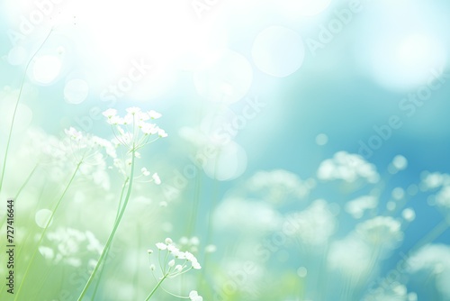 Spring background. Field of flowers. 
