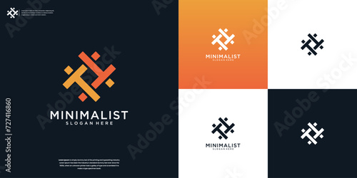 initials letter T logo design vector