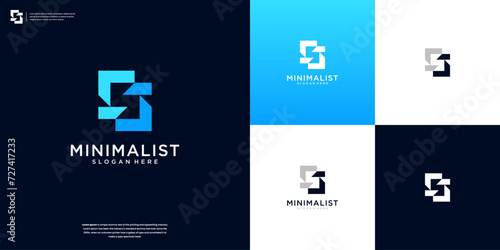 Abstract S logo letter modern design
