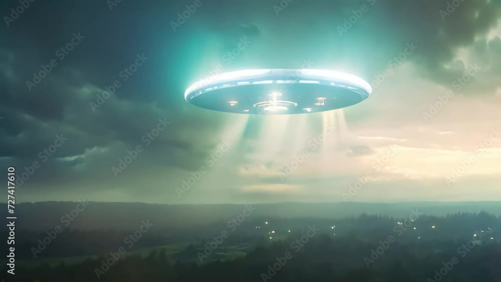 Real video of a recorded UFO in the sky,illustration of video from secret documents. Generative AI Real video of a recorded UFO in the sky,illustration of video from secret documents. Generative AI